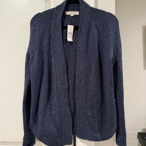 LOFT Women's Dark Blue Cozy Cardigan